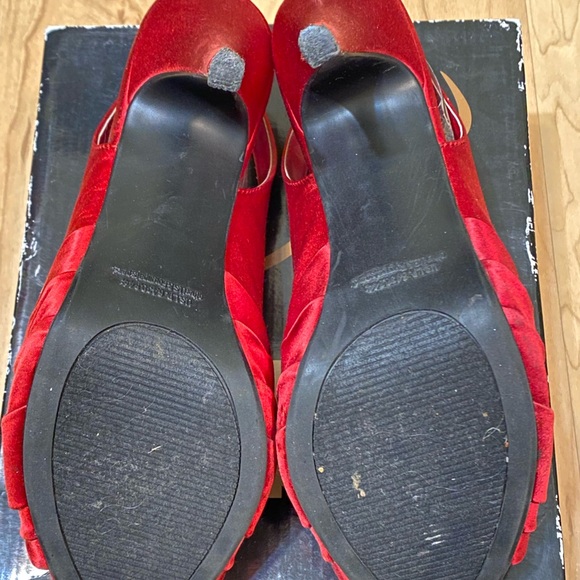 Red Satin Heels - Picture 3 of 8